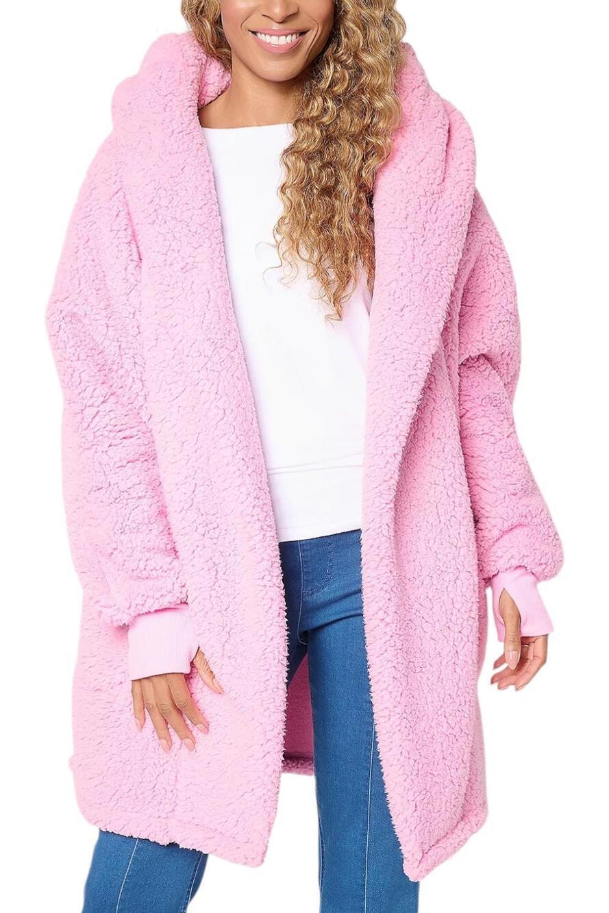 By Jill Martin Women's Sherpa Hooded BCA Lounger Cotton Candy - Regular